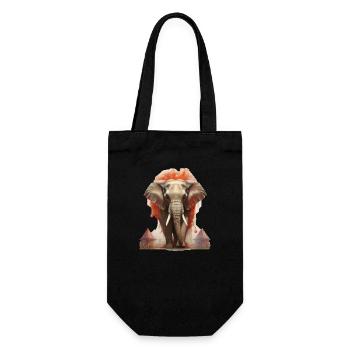 Elephant - Gift Bag for Bottles - black - Front