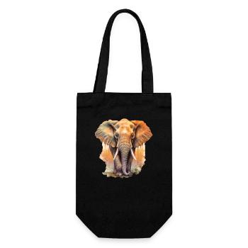 Elephant - Gift Bag for Bottles - black - Front