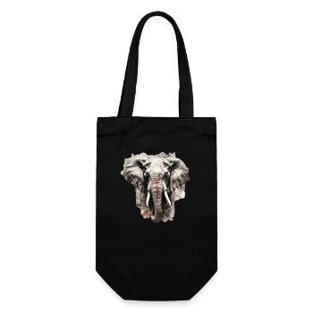 Elephant - Gift Bag for Bottles - black - Front