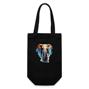 Elephant - Gift Bag for Bottles - black - Front
