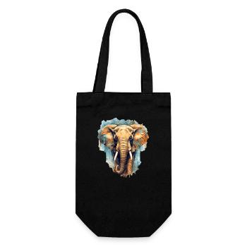 Elephant - Gift Bag for Bottles - black - Front