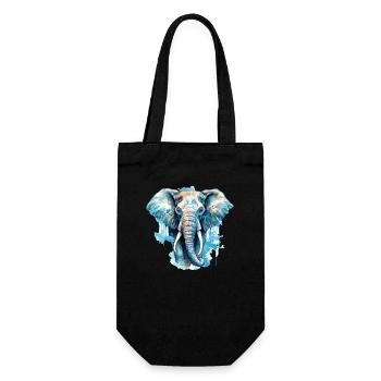 Elephant - Gift Bag for Bottles - black - Front