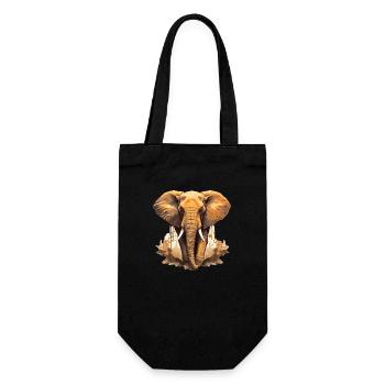Elephant - Gift Bag for Bottles - black - Front