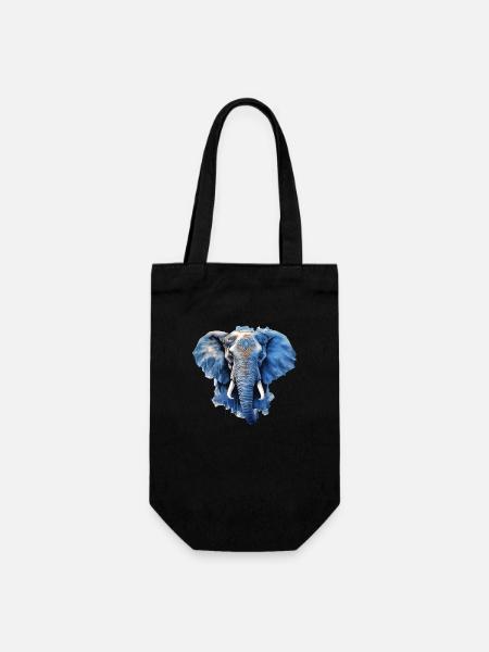 Elefant - Geschenkbeutel für Flaschen - Schwarz