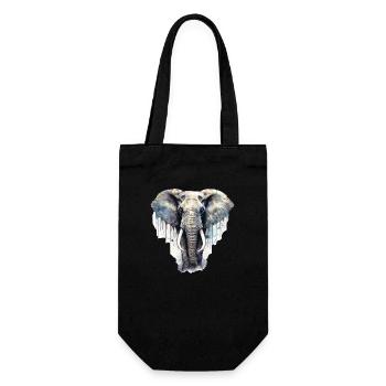 Elephant - Gift Bag for Bottles - black - Front