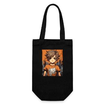 Garçon d’anime - Sac à bouteille - noir - Devant