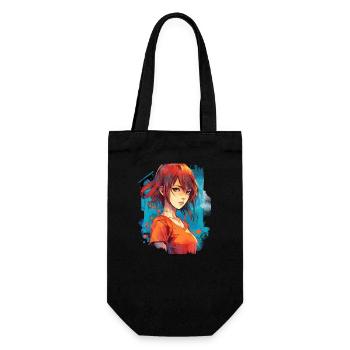 Anime Girl - Gift Bag for Bottles - black - Front