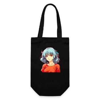 Anime Girl - Gift Bag for Bottles - black - Front