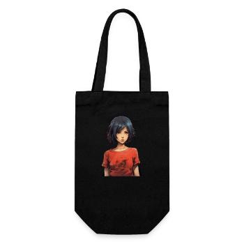 Anime Girl - Gift Bag for Bottles - black - Front