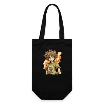 Anime Boy - Gift Bag for Bottles - black - Front