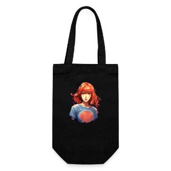 Anime Girl - Gift Bag for Bottles - black - Front