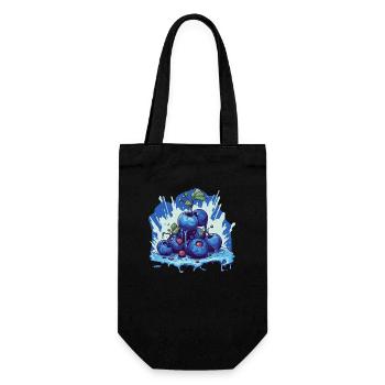 Blaubeere - Geschenkbeutel für Flaschen - Schwarz - Vorne
