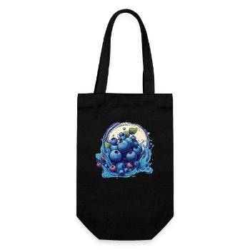 Blaubeere - Geschenkbeutel für Flaschen - Schwarz - Vorne