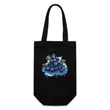 Blaubeere - Geschenkbeutel für Flaschen - Schwarz - Vorne