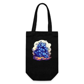 Blaubeere - Geschenkbeutel für Flaschen - Schwarz - Vorne
