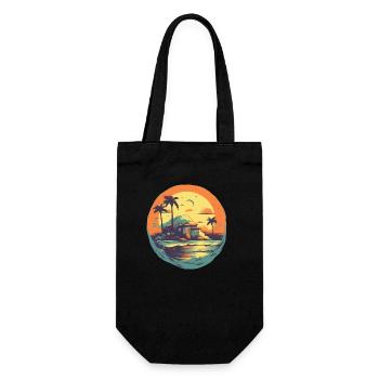 Strand - Geschenkbeutel für Flaschen - Schwarz - Vorne