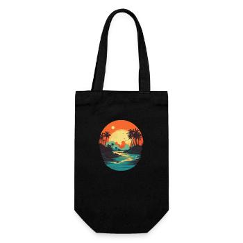 Strand - Geschenkbeutel für Flaschen - Schwarz - Vorne
