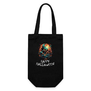 Halloween - Happy Halloween - Geschenkbeutel für Flaschen - Schwarz - Vorne