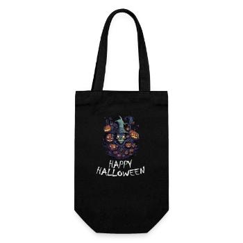 Halloween - Happy Halloween - Geschenkbeutel für Flaschen - Schwarz - Vorne