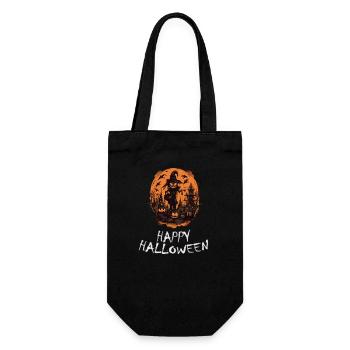 Halloween - Happy Halloween - Gift Bag for Bottles - black - Front