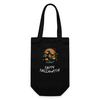 Halloween - Happy Halloween - Geschenkbeutel für Flaschen - Schwarz - Vorne