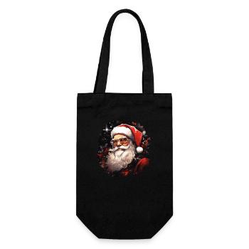 Père Noël - Sac à bouteille - noir - Devant