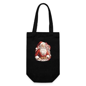 Père Noël - Sac à bouteille - noir - Devant