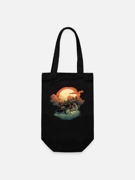 Paysage - Sac à bouteille - noir