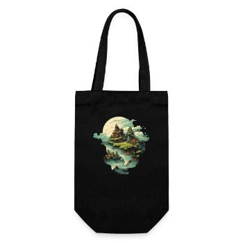 Landscape - Gift Bag for Bottles - black - Front