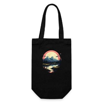 Landscape - Gift Bag for Bottles - black - Front