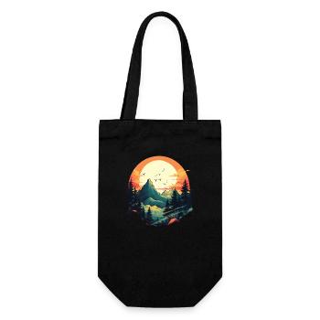 Landscape - Gift Bag for Bottles - black - Front