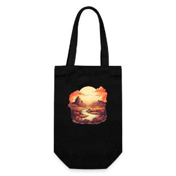 Landscape - Gift Bag for Bottles - black - Front