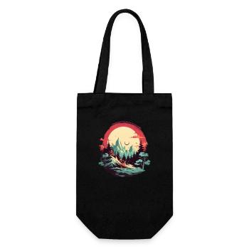 Landscape - Gift Bag for Bottles - black - Front