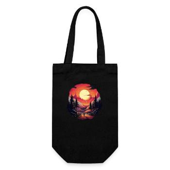 Landscape - Gift Bag for Bottles - black - Front