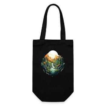 Landscape - Gift Bag for Bottles - black - Front