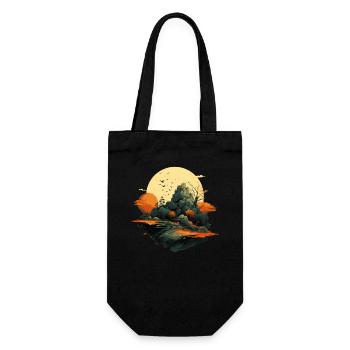 Landscape - Gift Bag for Bottles - black - Front