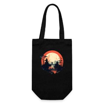 Landscape - Gift Bag for Bottles - black - Front