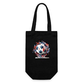 Fußball Ball - Geschenkbeutel für Flaschen - Schwarz - Vorne
