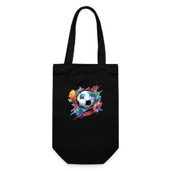 Fußball Ball - Geschenkbeutel für Flaschen - Schwarz - Vorne