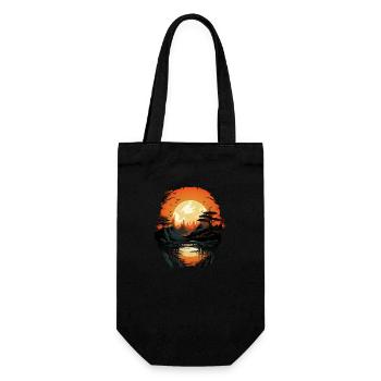 Landscape - Gift Bag for Bottles - black - Front