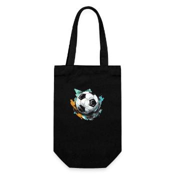 Fußball Ball - Geschenkbeutel für Flaschen - Schwarz - Vorne