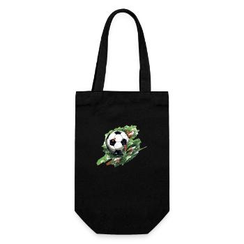 Fußball Ball - Geschenkbeutel für Flaschen - Schwarz - Vorne