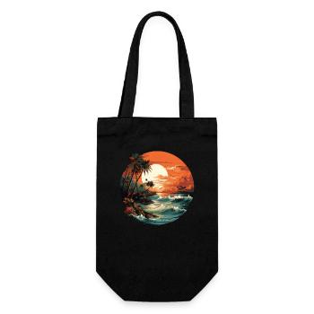 Tropical - Gift Bag for Bottles - black - Front