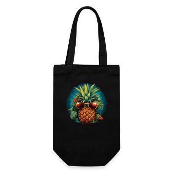 Pineapple - Gift Bag for Bottles - black - Front