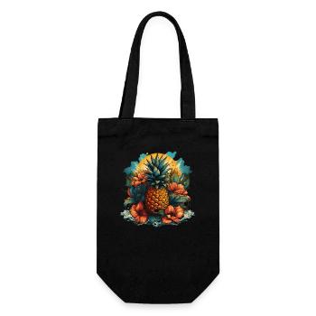 Pineapple - Gift Bag for Bottles - black - Front
