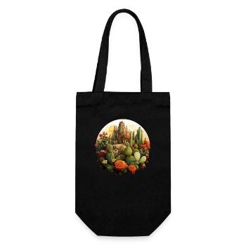 Cactus - Gift Bag for Bottles - black - Front
