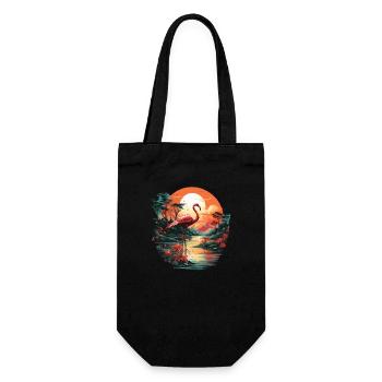 Flamingo - Gift Bag for Bottles - black - Front