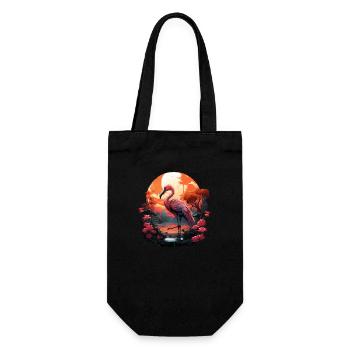 Flamingo - Gift Bag for Bottles - black - Front