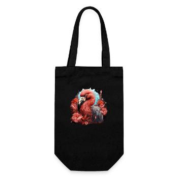 Flamingo - Gift Bag for Bottles - black - Front