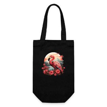 Flamingo - Gift Bag for Bottles - black - Front